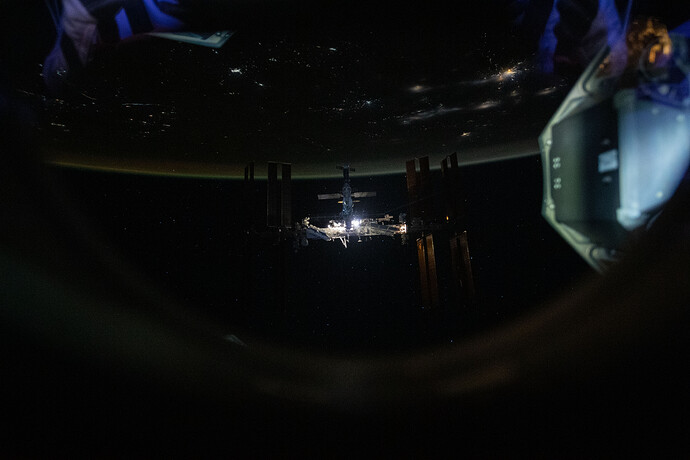 The station pictured above the African nation of Mali