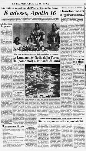 Apollo 16  1972 04 11  La Stampa