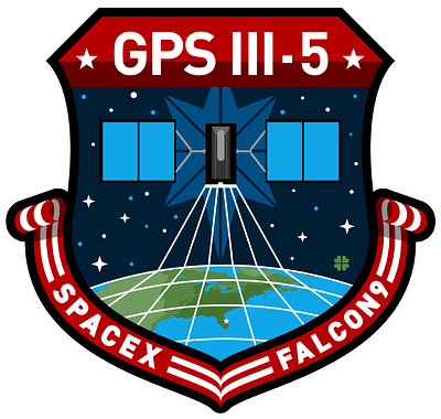 GPS-III SV05 SpaceX Mission Patch