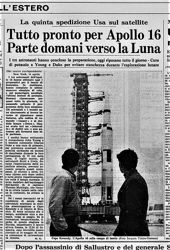 Apollo 16 1972 04 15 vigilia lancio La Stampa