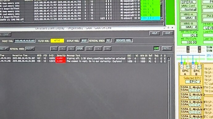 I due ultimi eventi ricevuti da Gaia